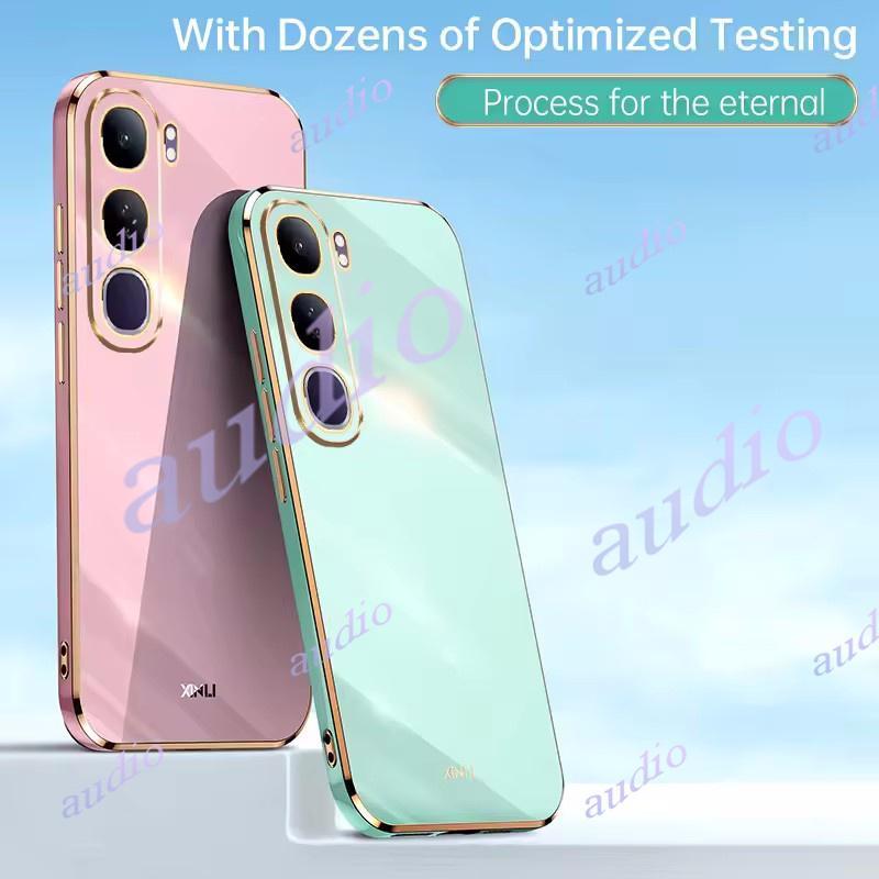 Vivo Y31s 5G Vỏ Mạ Điện Sang Trọng Cho Vivo Y31s Y31S VivoY31s 5G 2026 Ốp Điện Thoại Sang Trọng Mạ Vuông Chống Sốc Ốp Lưng Mềm TPU Cho VIVO Y31s y31s VivoY31s VIVOY31s 5G