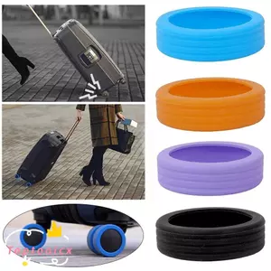 TOPTOOLCX 4 / 8 Cái / bộ Bảo vệ bánh xe hành lý, với âm thanh im lặng Giảm mài mòn bánh xe Hành lý du lịch Giày bánh xe, Phụ tùng vali silicon Trục Vỏ bảo vệ bánh xe vali