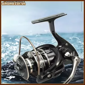 AIHOM 1 Máy Câu Quay Cho Nước Mặn Nước Ngọt Kim Loại Ống Cá Hồi Cá Chép Câu Cá,