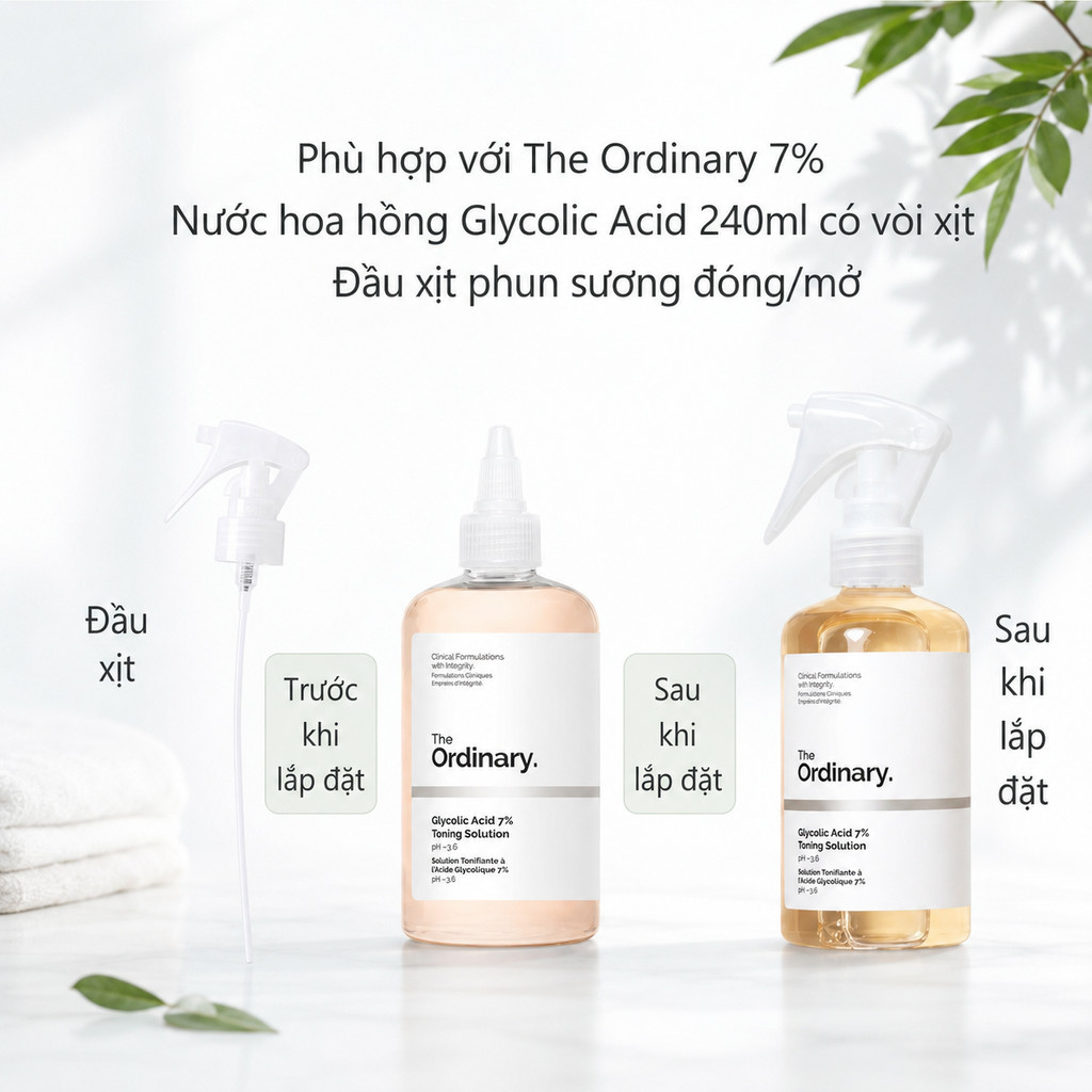 Đầu Pump Xịt Sương Phù Hợp The Ordinary Glycolic Acid 7%