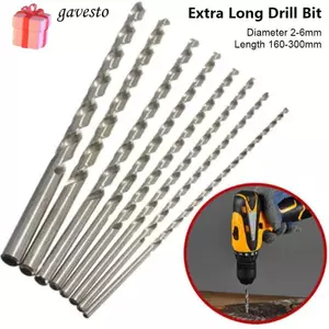 GAVESTO 1 Mũi khoan cực dài, Công cụ khoan đường kính chuôi thẳng 2-6mm, Chiều dài thép HSS 160-300mm Dụng cụ điện cho nhựa nhôm gỗ
