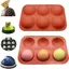 Moldes De Cozimento De Silicone De Cozinha 6 Buracos Meia Bola Esfera Molde Chocolate Redondo Semi Bolo Para Sobremesa D