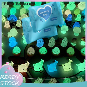 < Pluscloth > 50 chiếc Túi mù động vật phát sáng trong bóng tối Các bức tượng nhỏ bằng nhựa rùa Vịt thỏ Đồ chơi phát sáng cho trẻ em Đồ thủ công tự làm Trang trí nội thất Đông Nam Á Động vật phát sáng trong bóng tối Se