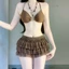 YICA 3 Bộ Đồ Bơi Riêng Biệt, Có Nắp Đầm Ren Bộ Bikini Cho Nữ, Bộ Đồ Tắm Mùa Hè 3in1 Gợi Cảm Phong Cách Cho Tiệc Bể Bơi