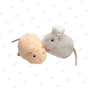 Đồ chơi Hamster sang trọng PYCOU, Túi đậu vải mềm mại đầy thú nhồi bông, Mô phỏng cẩn thận Chuột xuất hiện Kawaii / Thiết kế đáng yêu Squeezable Trang trí bàn búp bê chuột dễ thương