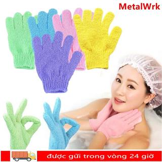 METALWRK Găng tay đi tắm Năm Ngón Tay, Tẩy Tế Bào Chết Da Dưỡng Ẩm Tắm Vải, Massage Tẩy Tế Bào Chết Sáng Tạo Bọt Biển Làm Sạch Toàn Thân Sản Phẩm Spa Phòng Tắm