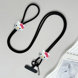 Dễ Thương Hello Kitty Dây Điện Thoại Di Động Dài Đeo Ngang Dây Xích Điện Thoại Di Động Có Thể Điều Chỉnh Treo Chống Mất Phụ Kiện