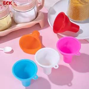 ECK 8CM Silicone Wide Mouth Phễu Sữa Powde Bean Phễu cỡ lớn Đa chức năng Rò rỉ dầu Phụ kiện nhà bếp HOT