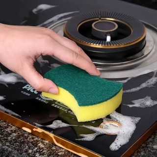 Miếng bọt biển làm sạch hai mặt nhà bếp đa năng - Miếng cọ rửa mạnh mẽ cho vết bẩn & mỡ