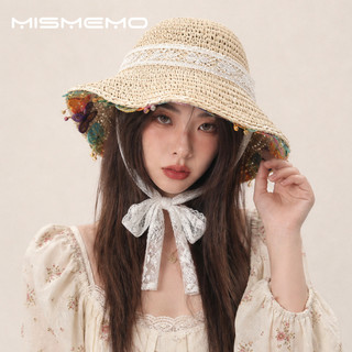 Mũ rơm ren hoa Misemo mùa hè, che nắng tiện lợi cho kỳ nghỉ biển
