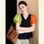 Áo tay phồng màu tương phản dáng ôm hơn Thời trang Phong cách phương Tây Niche Phong cách chống va chạm Áo sơ mi đen siêu đẹp cao cấp dành cho nữ