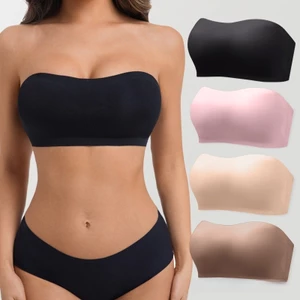 Áo quây nữ không dây vai khóa chéo hai bên, điều chỉnh dễ dàng ôm sát cơ thể phối váy hở vai