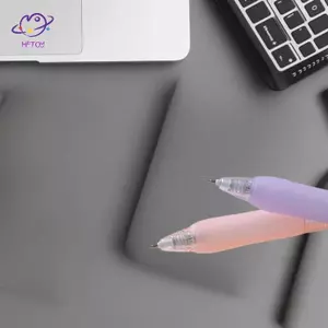 HFTOY 1 / 4 Bút Gel Đuôi Mèo Dễ Thương Hoạt Hình Bút Tự Động Kawaii Bút Trung Tính Học Văn Phòng Phẩm Đồ Dùng Học Tập Quà Tặng ~