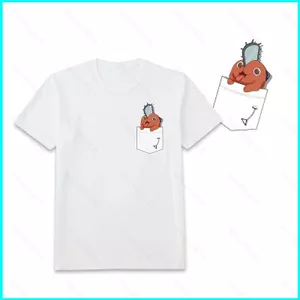 SY3 Máy Cưa Xích Người Áo Anime Áo Tay Ngắn Unisex Pochita Denji Makima Áo Sơ Mi Rời Plus Kích Thước YS3