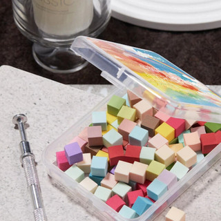 Baoshiman Nail Art Mini Tofu Block Pat Pat Keo Bọt Biển Với Grab Set Gradient Smudge Sponge Kim Loại Lấy Dụng Cụ Làm Móng Tay Cho Tiệm Móng Tay