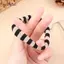 AqToCna 5 Chiếc Thời Trang Và Trắng Vintage Kẹo Cao Su Lớn Dây Đàn Hồi Liền Mạch Đuôi Ngựa Giữ Hot Girl Nữ Dây Buộc Tóc AqToCna