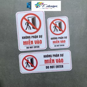 Biển Cấm Truy Cập, Khu Vực Nhân Viên Chỉ, Nội Bộ, Staff Only, Không Phận Sự Cấm Vào