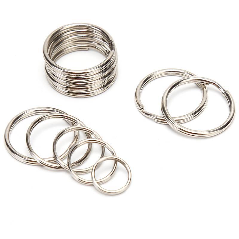 Eshylala 100 Cái / lốc Móc Chìa Khóa DIY Kim Loại Chìa Khóa Chia Nhẫn Vòng Kim Loại Móc Khóa [MỚI]