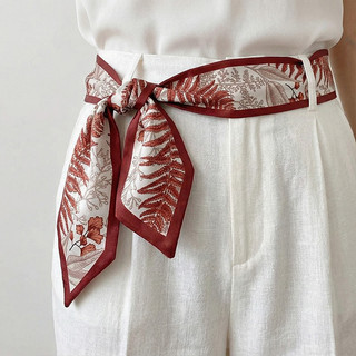 Khăn choàng dài bằng satin cổ điển, đa năng, phụ kiện thắt lưng, cổ áo và túi xách.
