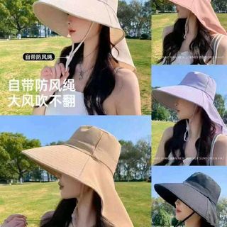 Mũ mùa hè nữ Trùm Đầu Toàn Diện  - Mũ Nón Ngư Dân Chống Nắng Chống Tia UV, Mũ Vành Lớn có thể gập gọn