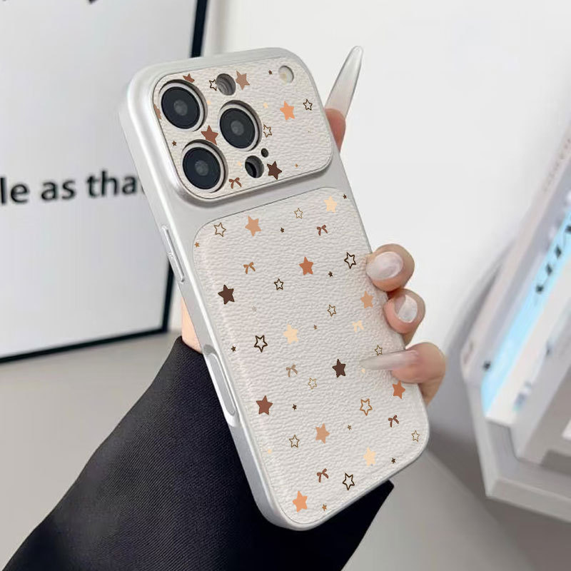 Ốp lưng iPhone họa tiết ngôi sao đầy màu sắc Da mềm cao cấp bảo vệ máy ảnh - iPhone11/12/13/14/15/16/17/Plus/Air/Pro/Max