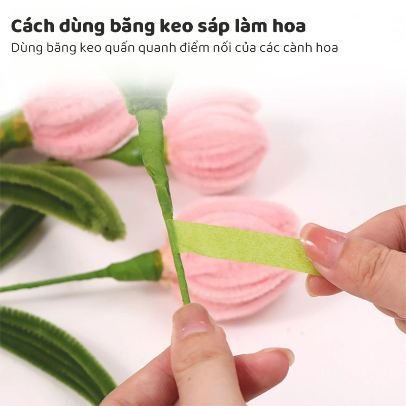 Băng Dính Sáp Xanh Đậm DIY Làm Thủ Công Quấn Cành Hoa - 3/6 Cuộn Băng Keo Keo Bọc Thân Cây Cảnh Đẹp