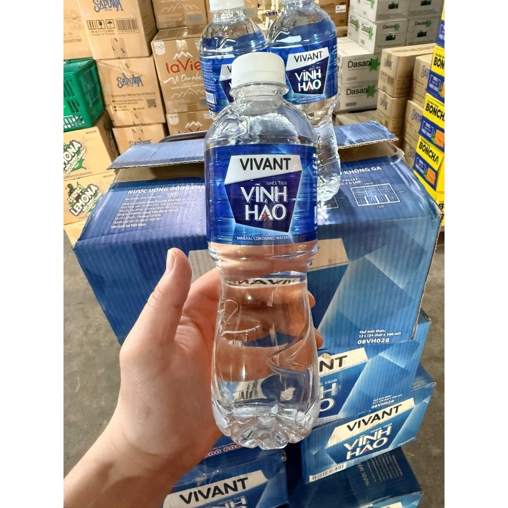 Thùng 24 chai nước khoáng Vĩnh Hảo 500ml