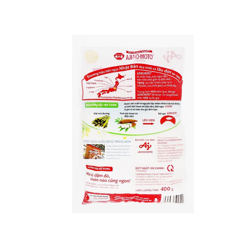 Combo 2 Gói Bột ngọt hạt lớn Ajinomoto gói 400g