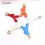 AqToCna 10 Chiếc Hợp Kim Men Gạc Hình Quyến Rũ Mặt Dây Chuyền Trang Sức Làm Thủ Công Phụ Kiện AqToCna