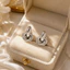 Bông tai nút THEGIRL8B, Bông tai xoắn không đều hình học, Thiết kế nhiều lớp sáng tạo Phong cách Chunky Vintage Bông tai đinh tán kim loại hàng ngày