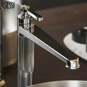 Vòi chậu rửa GESSI Ý dòng Venti20 toàn bộ bằng đồng, vòi chống bắn nước với lõi van đĩa gốm toàn bộ bằng đồng.