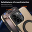 Sa Mạc Titan 360 Xoay Vòng Giá Đỡ Từ Da Ốp Lưng Điện Thoại iPhone 16 15 14 13 12 11 Pro Max 16 Plus Chân Đế Chống Sốc Vỏ Silicon Mềm