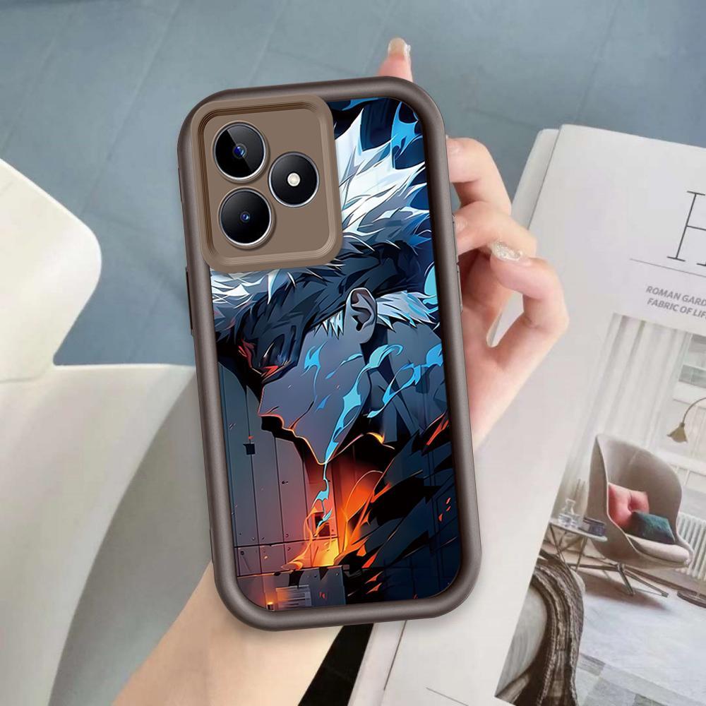 Ốp Lưng Cho Realme C53 C51 Note 50 C63 C61 Hoạt Hình Silicon Phụ Kiện Vỏ Điện Thoại Mềm TPU Jujutsu Kaisen Anime Mắt Thiên Thần Mặt Sau Chống Sốc