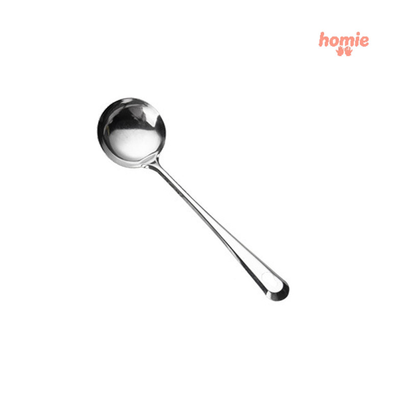 Muỗng múc canh nhà bếp bằng thép không gỉ, muỗng múc canh cán dài dùng trong gia đình, rổ lọc lẩu.