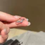 Nhẫn nữ zircon dát khí chất thời trang hình học đơn giản và đa năng