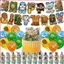 ST2 Ý Brainrot Tung Sahur chủ đề tiệc biểu ngữ bong bóng trang trí Caketopper đạo cụ cung cấp TS2