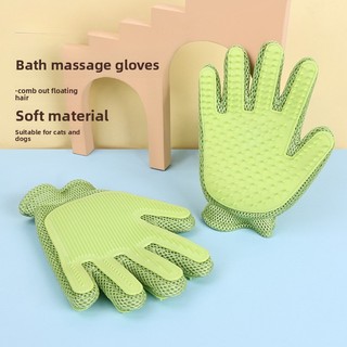 Đồ dùng cho thú cưng Găng tay Massage tắm hai mặt Loại bỏ dụng cụ làm đẹp tóc nổi