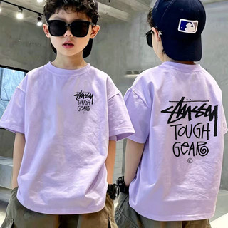 Áo Thun Trẻ Em Unisex In Chữ Thời Trang, Cotton Mềm, Áo Ngắn Tay, Phù Hợp Đi Học & Chơi, Cho Bé 3-12 Tuổi