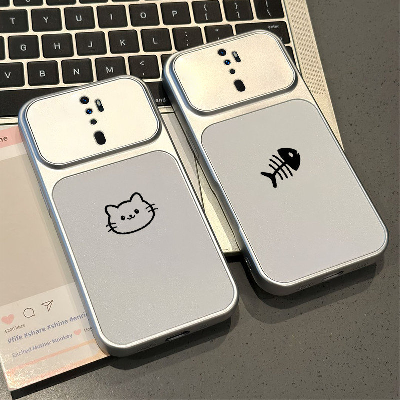 Ốp Lưng PBZZ Cho OPPO A5 2020 a9 2020 F11 Vỏ Điện Thoại Lo Âu Vỏ Mềm Silicon Chống Sốc Thiết Kế Mới Thẩm Mỹ Cặp Đôi Mèo Hoạt Hình Dễ Thương DSCYGT1