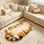 Thảm cửa lối vào WANYEDI, Thảm trải sàn hình mèo nhung pha lê Cashmere giả, Trang trí nội thất Cấu hình thấp Dễ dàng làm sạch rào cản sàn mát mẻ Thảm khu vực động vật Thảm phòng khách