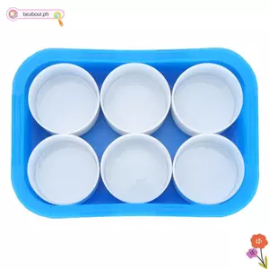 BEABOUT 6 Hộp Trộn Sơn, Bảng Sắc Tố 6 Ngăn Lưới, Cốc Trộn Sơn Chống Rò Rỉ Nhựa Cứng Chống Rò Rỉ Có Thể Tái Sử Dụng Lớp Nghệ Thuật Học Sinh