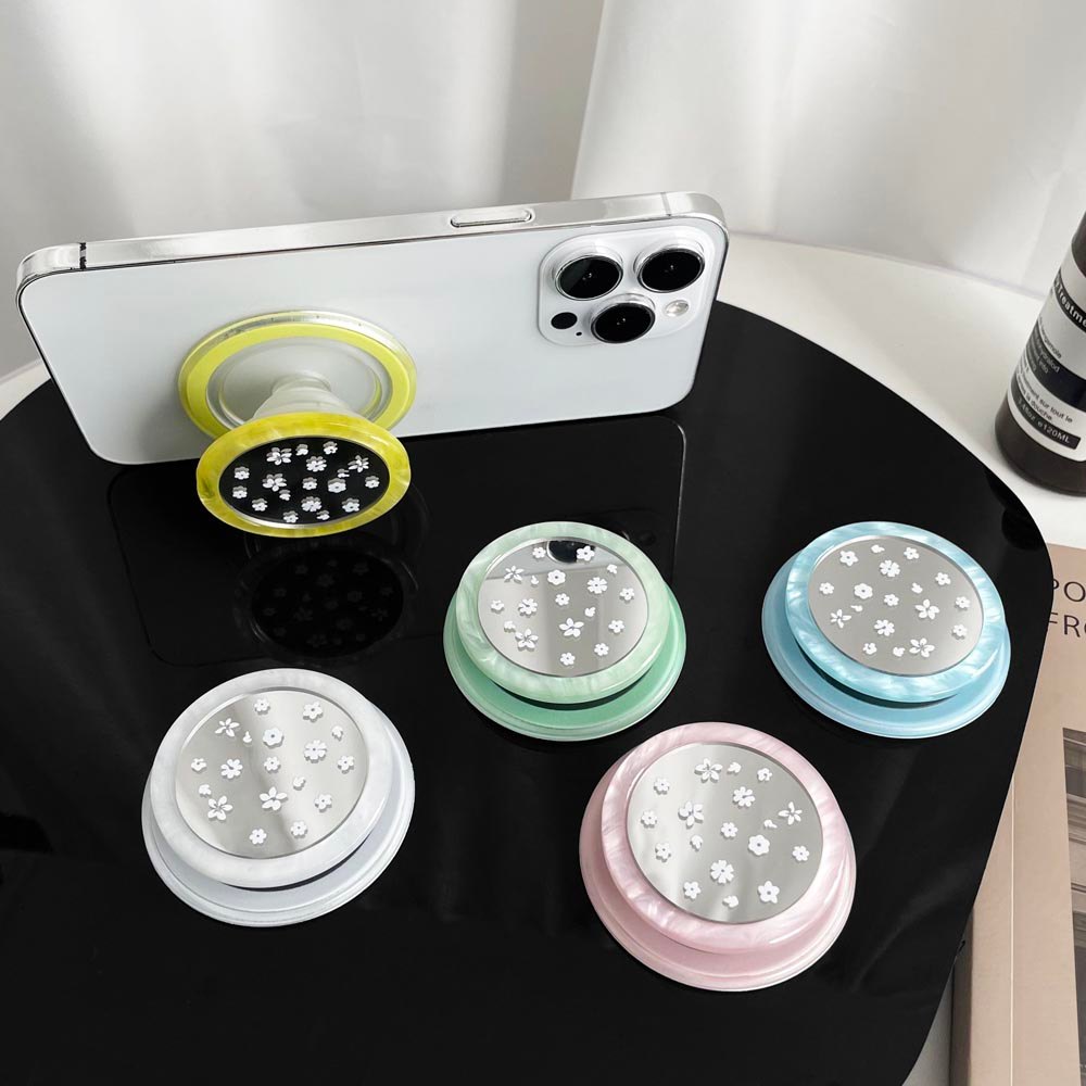 Đế điện thoại có thể gập lại họa tiết gương Popsocket cho điện thoại nam châm