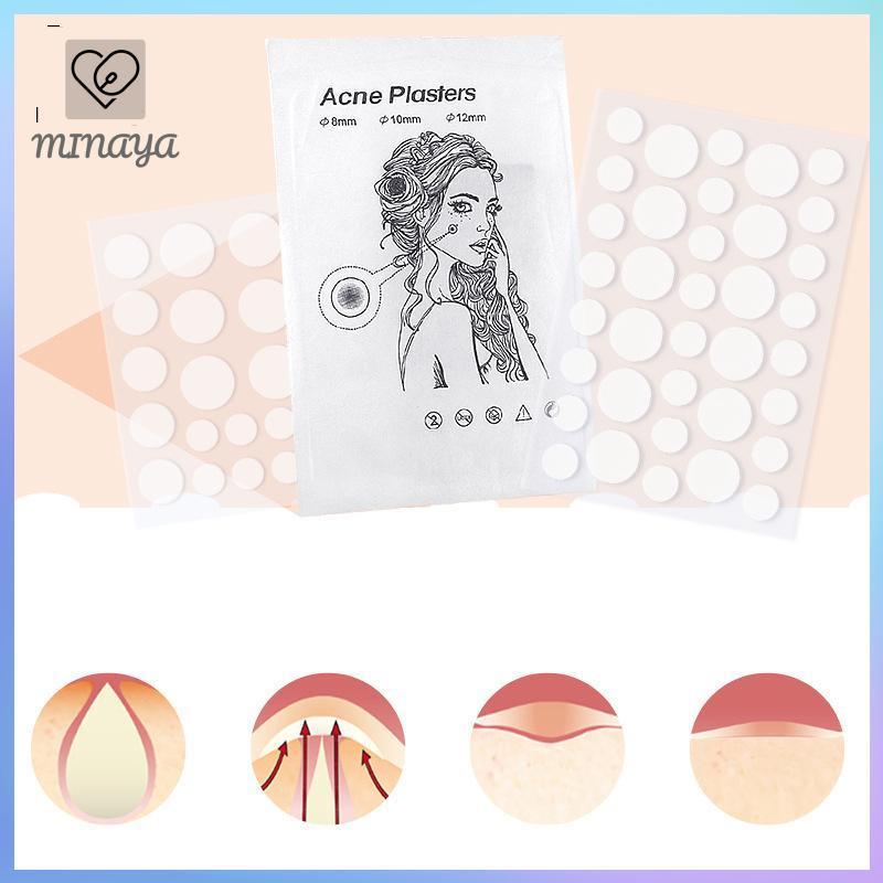[MINAYA] 24 / 36 Miếng Dán Miếng Dán Mụn Hydrocolloid Hình Tròn Màu Trắng Chống Thấm Nước Điểm Điều Trị Mụn Miếng Dán Che Khuyết Điểm VN