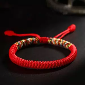 Vòng Tay May Mắn Phật giáo Tây Tạng Vòng tay dây màu đỏ thắt nút Vua KONG có thể điều chỉnh cho nam nữ cặp đôi