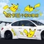 Pikachu Xe Dán Xe Ô Tô Hoạt Hình Dễ Thương Vết Xước Khối Thân Xe Dán Sáng Tạo Độc Đáo Kéo Hoa Trên Cả Hai Mặt