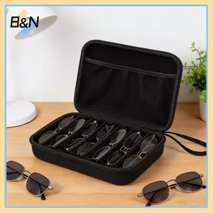 Hộp đựng kính có thể điều chỉnh 6 / 7 ngăn B & N | Hộp đựng kính di động và lưu trữ du lịch Ra Hộp lưu trữ đa chức năng.