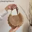Mùa Hè Đi Biển Kỳ Nghỉ Phong Cách Túi Dệt Rỗng Đeo Vai Túi Handmade Rơm Yên Túi Túi Túi Xách Nữ