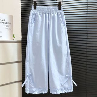 Quần dài ice silk cho bé gái – Mỏng nhẹ nhanh khô, ống rộng thoải mái, dễ phối mùa hè