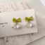 Bông tai nơ hoa mộc mạc với giọt nước hoa Lily-of-the-Valley tinh tế dành cho nữ - Mùa xuân mùa hè ngọt ngào