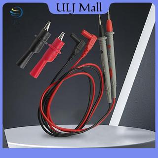 ULJ 2 Cái / bộ Kim Dây Silicon Mạ Vàng Đầu Thăm Dò Đầu Thử Nghiệm Dẫn Pin Đa Năng Kỹ Thuật Số Đồng Hồ Đo Dẫn Đầu Thăm Dò Dây Cáp Bút.